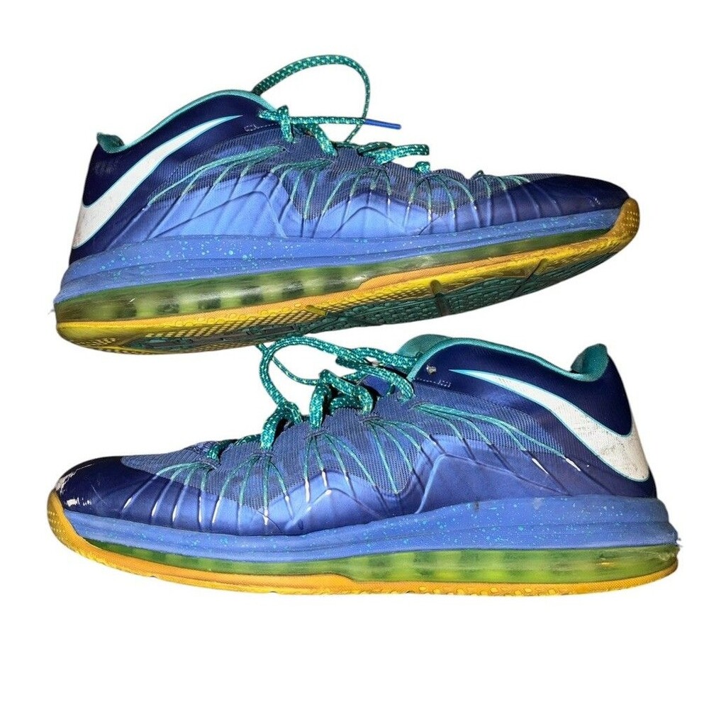 Nike Air Max LeBron 10 Low Sprite Men's Size 12 Sneakers 2013 Blue 579765-500